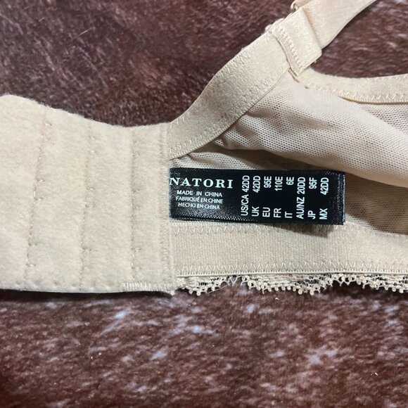 Natori Feathers Contour Plunge T-Shirt Bra Café Nude 42DD NWT - Picture 2 of 9